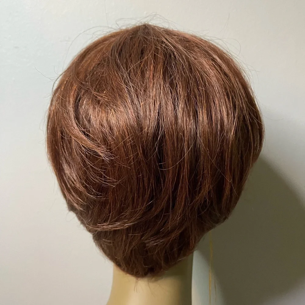 HairCube Blond Unicorn Short Brown Synthetic Wig Layered Pixie Costume Everyday